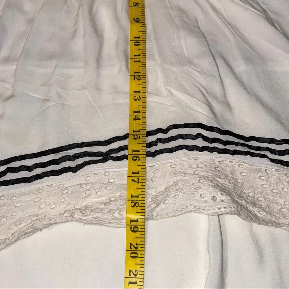 LINEN HIGH LOW SKIRT S - Picture 9 of 12